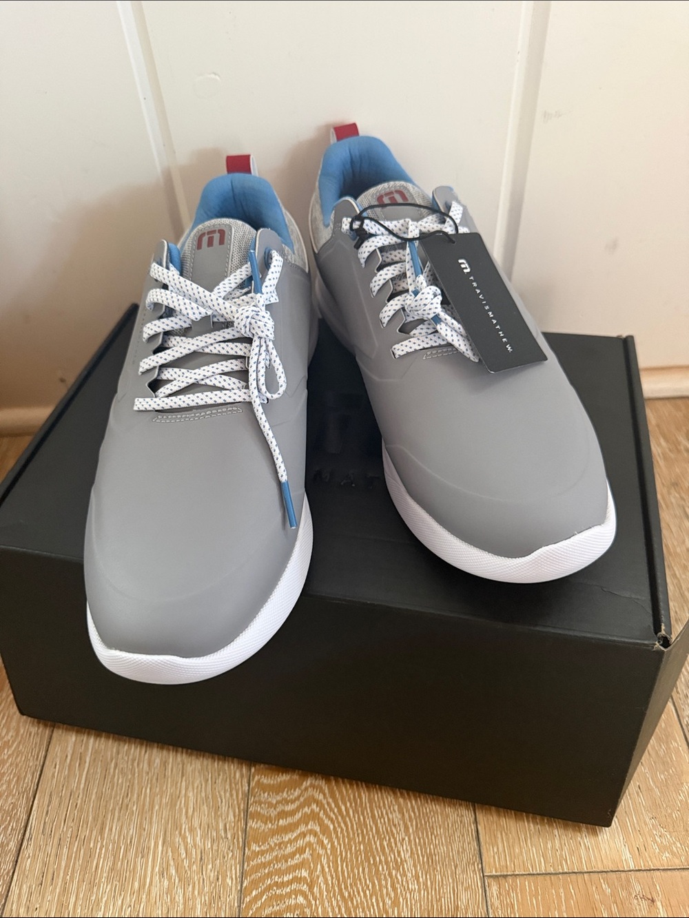 NWT - Travis Mathew Men's The Daily Pro Hybrid Plus Golf Shoe - White and Gray